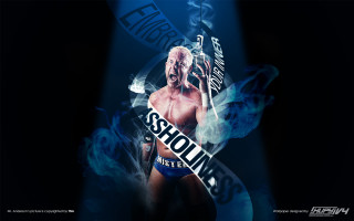 Wrestler blue background smoke logo - transgressive free wallpaper