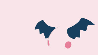Pink blue cat face circle - pop surrealism free wallpaper