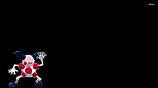 Red white clown running black - video art free wallpaper