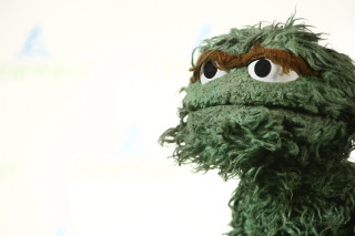 Green stuffed animal big eyes - head free wallpaper