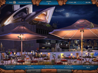 Computer screen restaurant scene building - a computer screen free wallpaper