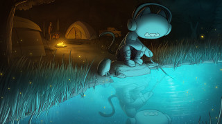 Cartoon character rock water fish - firefly free wallpaper