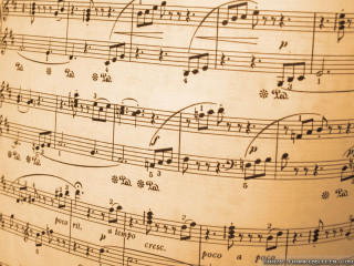 Music sheet notes side back - composition free wallpaper