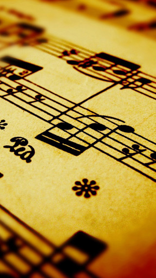 Music sheet musical notes symbols - cinematic composition free wallpaper