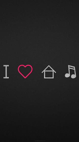 Black heart music house silkscreen - video art free wallpaper