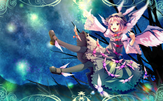 Fairy tree branch star sky - firefly free wallpaper