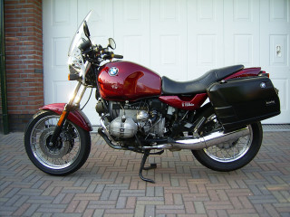 Red motorcycle garage door brick - front free wallpaper