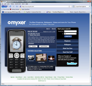 Cell phone webpage clock screen - free technology wallpaper