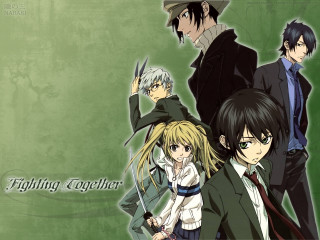 Anime characters group fighting together - aya goda free wallpaper