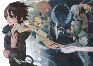 Anime characters group arms around 7 - a womans hand free wallpaper