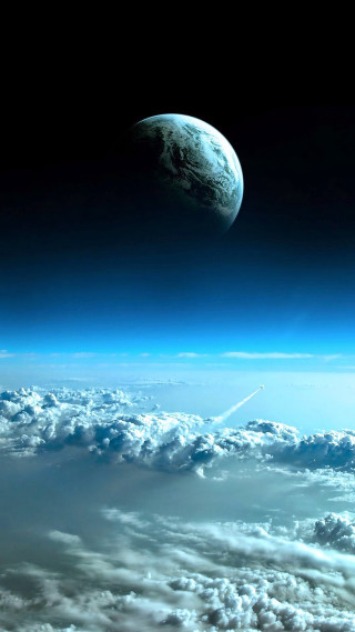 Earth space shuttle clouds distant - derold page free wallpaper