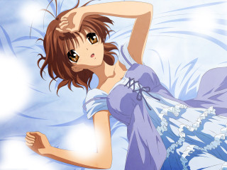 Woman blue dress kyoto antenna - a picture free wallpaper