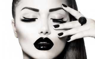 Black white makeup gothic fashion - makeup free wallpaper