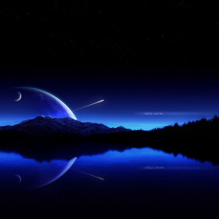 Crescent moon milkyway cityscape night - felipe seade free wallpaper