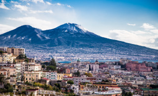 City mountain blue sky clouds 4 - correggio free wallpaper