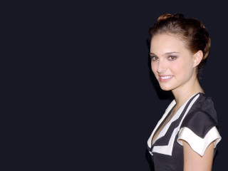 Woman black white dress smile 2 - op art free wallpaper