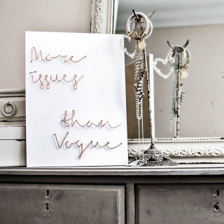 Dresser sign mirror frame writing - vogue free wallpaper