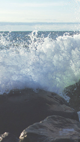 Person riding surfboard wave ocean 3 - a surfboard free wallpaper