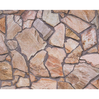 Stone wall brown tan white - a black border free wallpaper