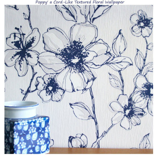 Vase flowers wallpaper poppy textured - floral free wallpaper