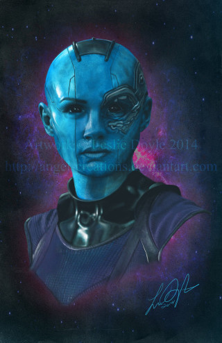 Blue man helmet space background - figurative free wallpaper