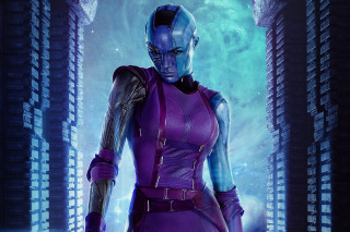 Woman purple outfit cityscape moon - a moon in the background free wallpaper