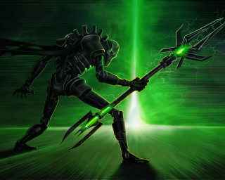Green alien green light arm - league of legends concept art free wallpaper