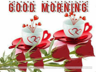 Cups hearts plate flowers good - good morning free wallpaper
