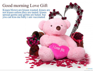 Pink teddy bear heart message - a pink teddy bear free wallpaper