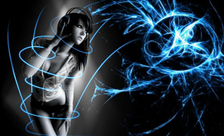 Woman white top blue lines - a white top free wallpaper