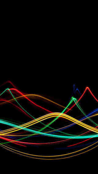 Mountain light streaks rainbow abstract - an abstract painting free wallpaper