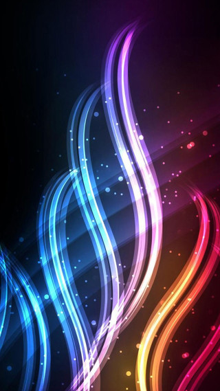 Colorful abstract background lines bubbles - line free wallpaper