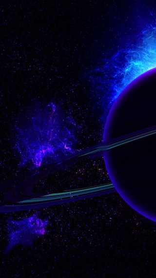 Blue purple space large object - free sci-fi wallpaper