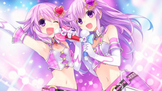 Anime girls pink hair purple - the other holding free wallpaper