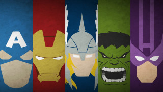 Superheroes painted faces colorful group - their face free wallpaper