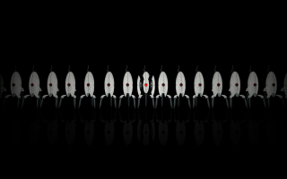 White red objects dark reflection - symmetry!! free wallpaper