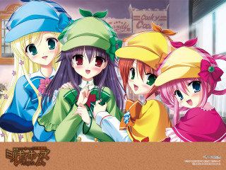 Anime girls store window sign - a store window free wallpaper