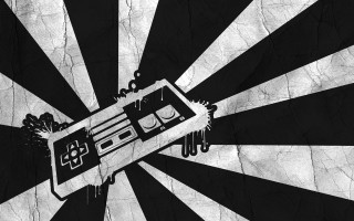 Boombox black white grunge background - retro free wallpaper