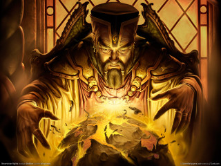 Man beard hat glowing ball - altermodern free wallpaper