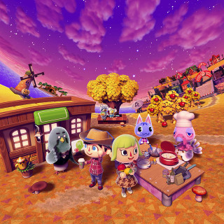 Animal crossing characters house purple - a house free wallpaper
