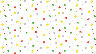 White pattern colored apples cubes - apple free wallpaper