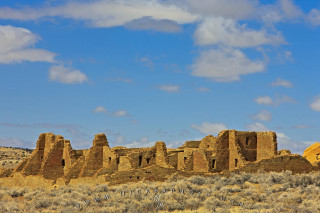 Large brown building desert field - betye saar free wallpaper