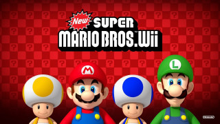Mario bros group red background - a red background free wallpaper