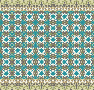 Blue brown pattern white border - a green border free wallpaper