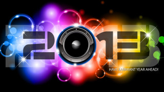 Colorful new years eve 2013 - speaker free wallpaper