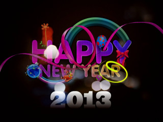 Happy new year 2013 colorful - felipe seade free wallpaper