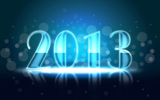 Blue 2013 newyear glowing beam - new free wallpaper