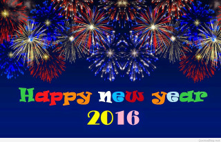 Happy new year fireworks blue - a happy new year free wallpaper