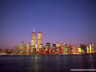 City skyline night blue purple - a purple sky above free wallpaper