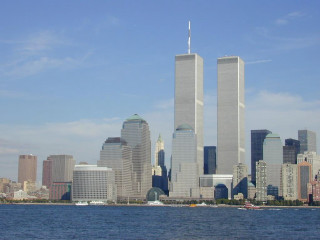 City towers water skyline landscape - a large city free wallpaper